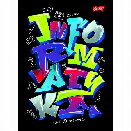 

Zeszyt A5 60k tematyczny z ściągą Informatyka