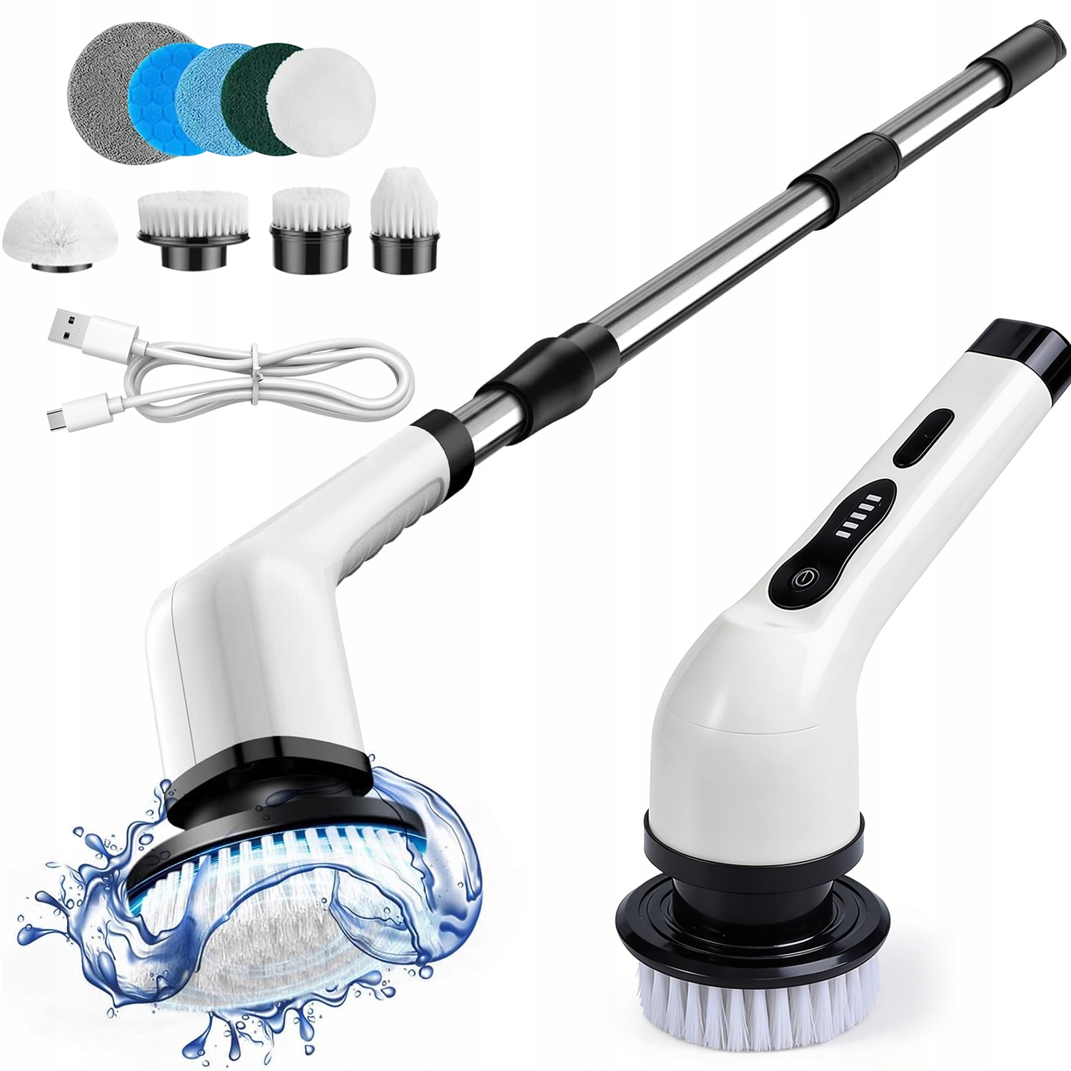 Elektrický Rotační Kartáč Na Čištění Úklidu A Drhnutí 9V1