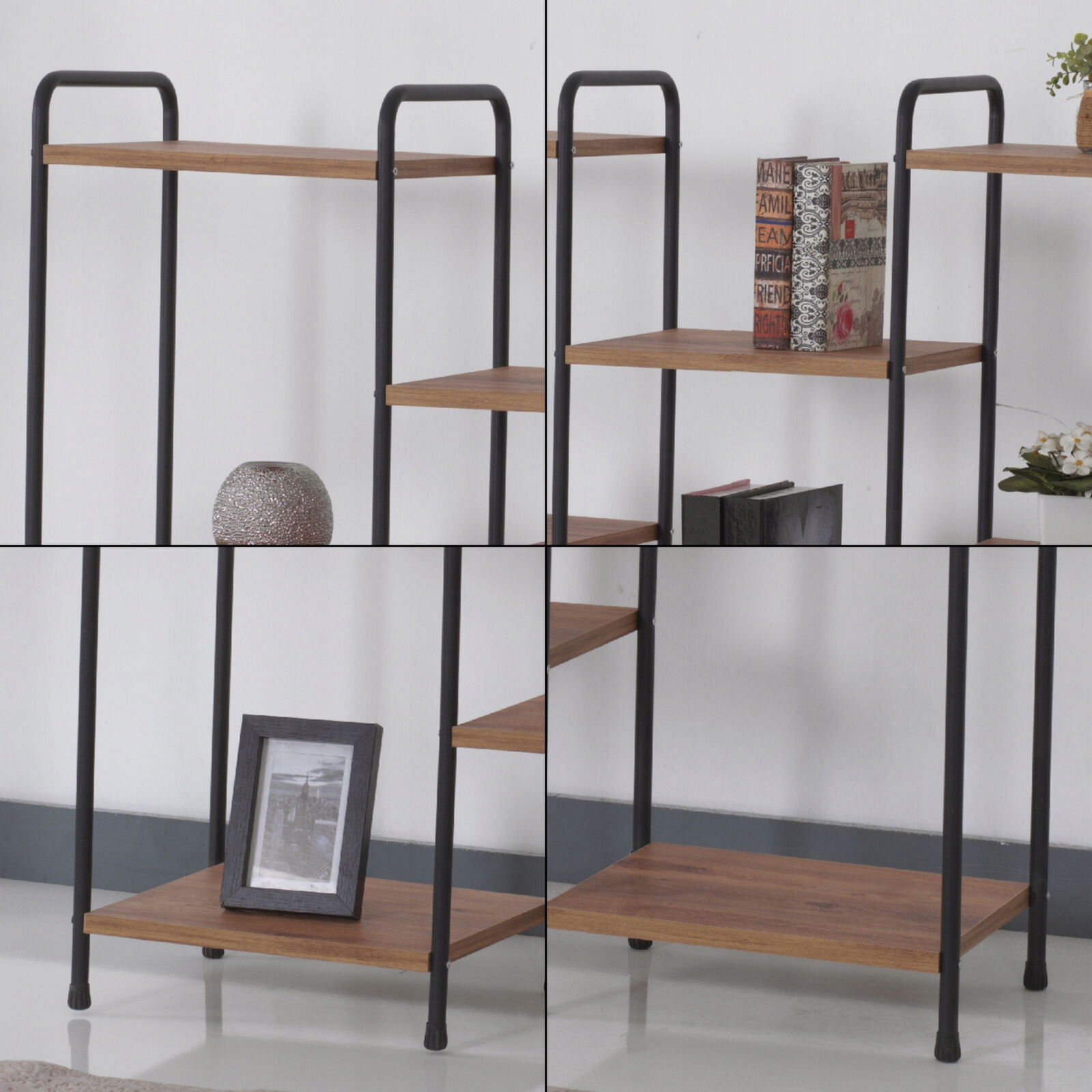 REGAŁ NA KSIĄŻKI LOFT INDUSTRIALNY 8x PÓŁKA Wysokość mebla 100 cm