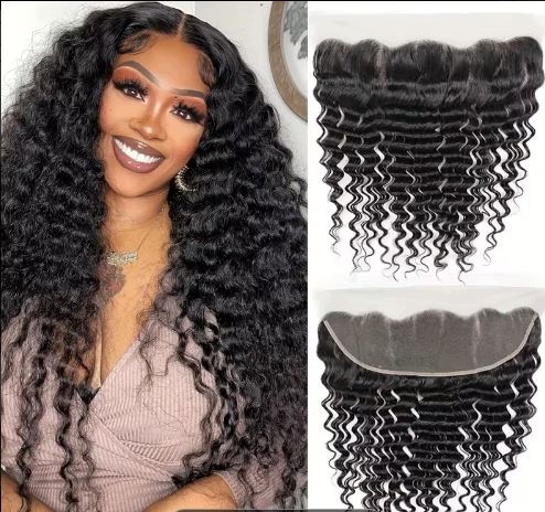 Włosy brazylijskie 13x4 Hd Lace Frontal koronkagłębokie fale 40 CM 12#
