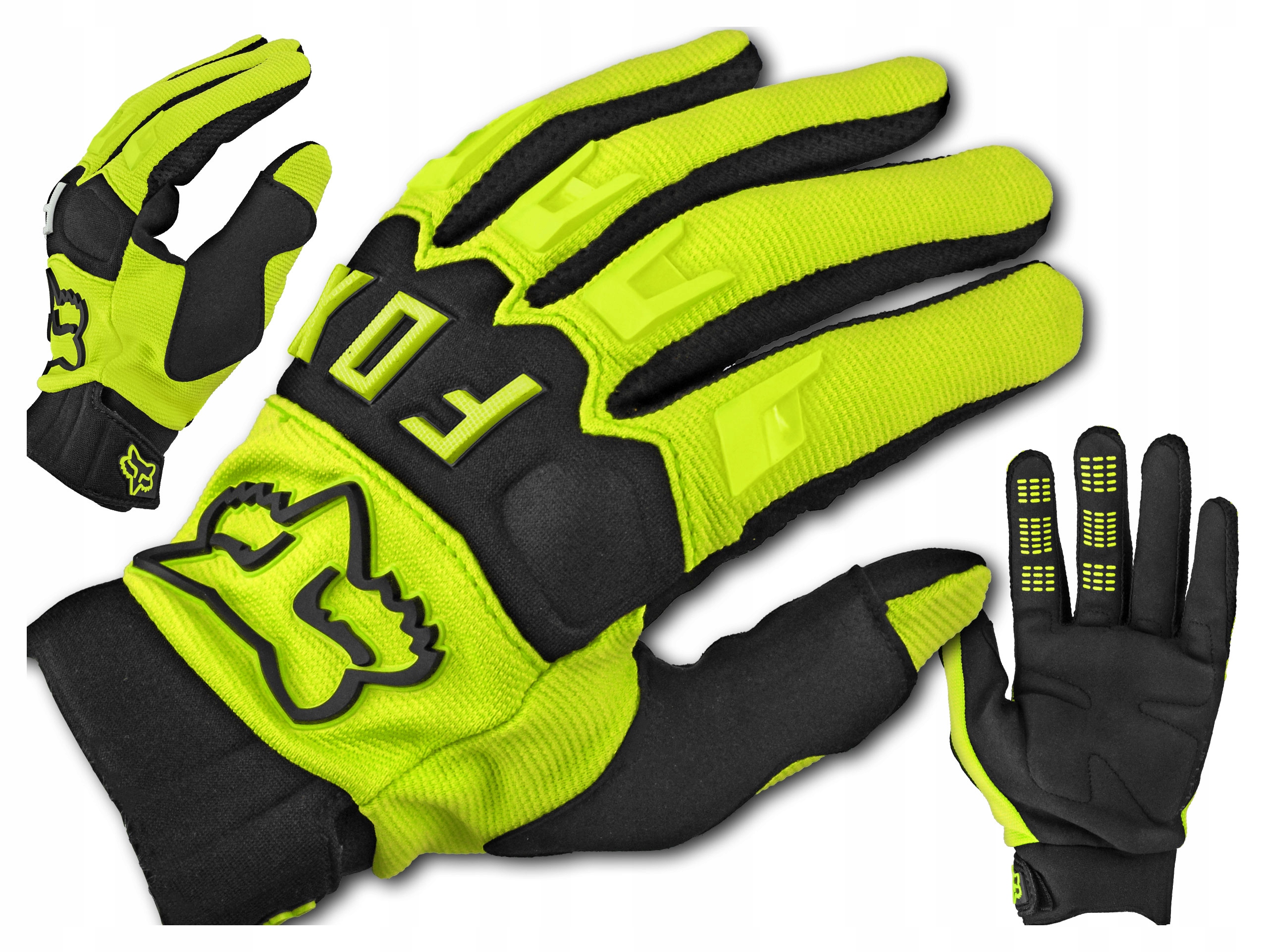 Dziecięce Rękawiczki Rowerowe Fox Dirtpaw Youth Żółte Fluo Rozmiar Yxs