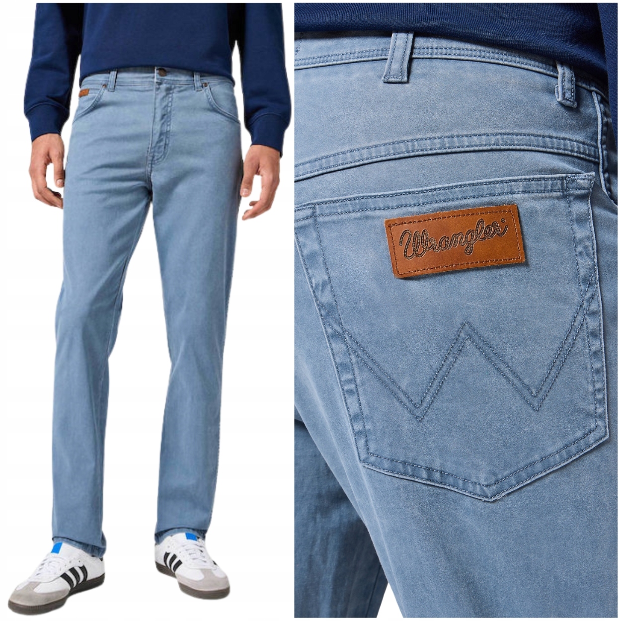 Wrangler Texas Slim Grisaille lehce přiléhavé látkové kalhoty W42 L34