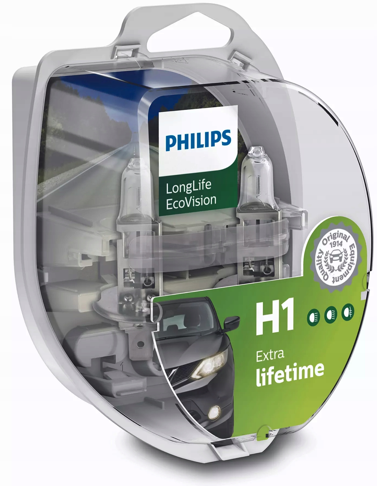 

Philips Żarówki H1 LongLife EcoVision 4x Żywotne