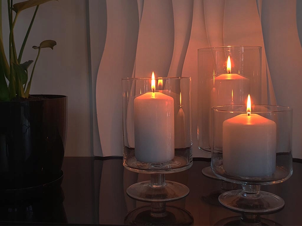 ZESTAW 16 ŚWIECZEK 10x5 cm BIAŁA ŚWIECA WALEC ŚLUB Kod producenta SW50/100-090