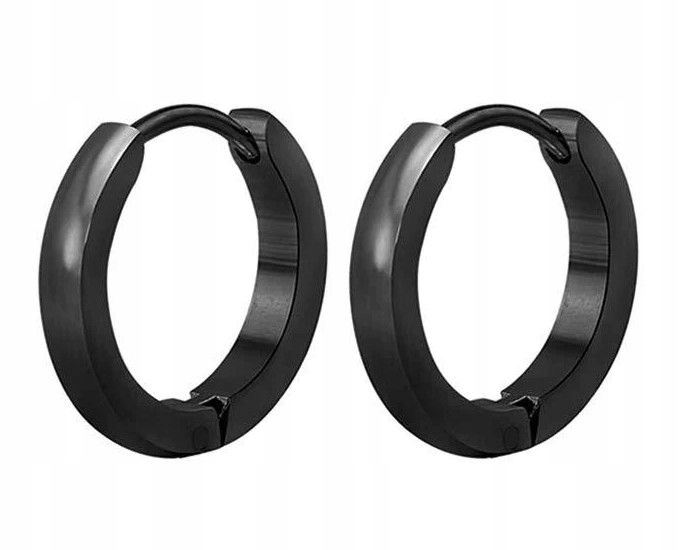 

Kolczyki Czarne Kółka 13 mm Stal Chirurgiczna