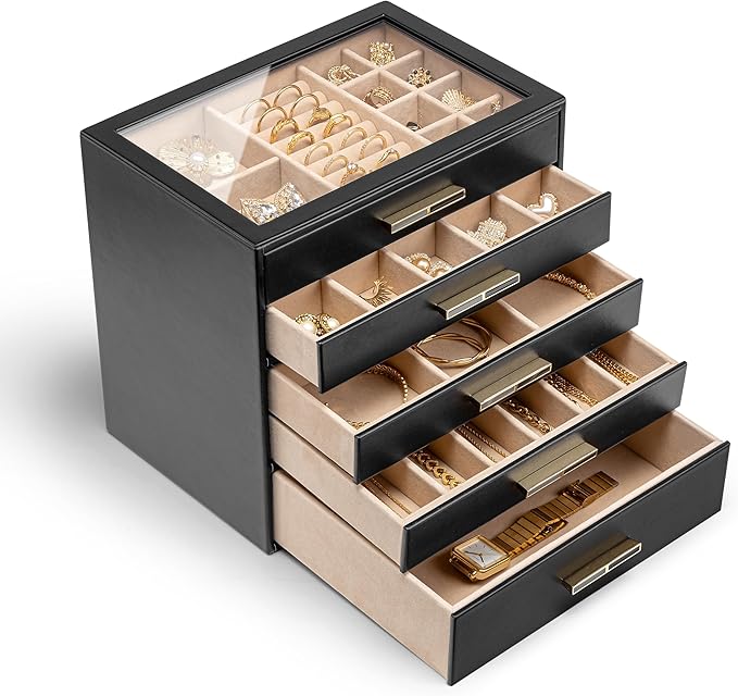 Vlando Krabička na šperky Velký organizér s 5 úrovněmi