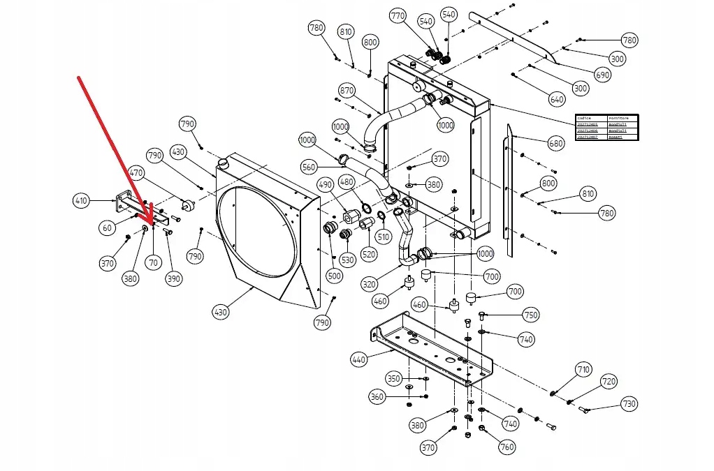 804003210 Podkładka M10 Producent części Faresin
