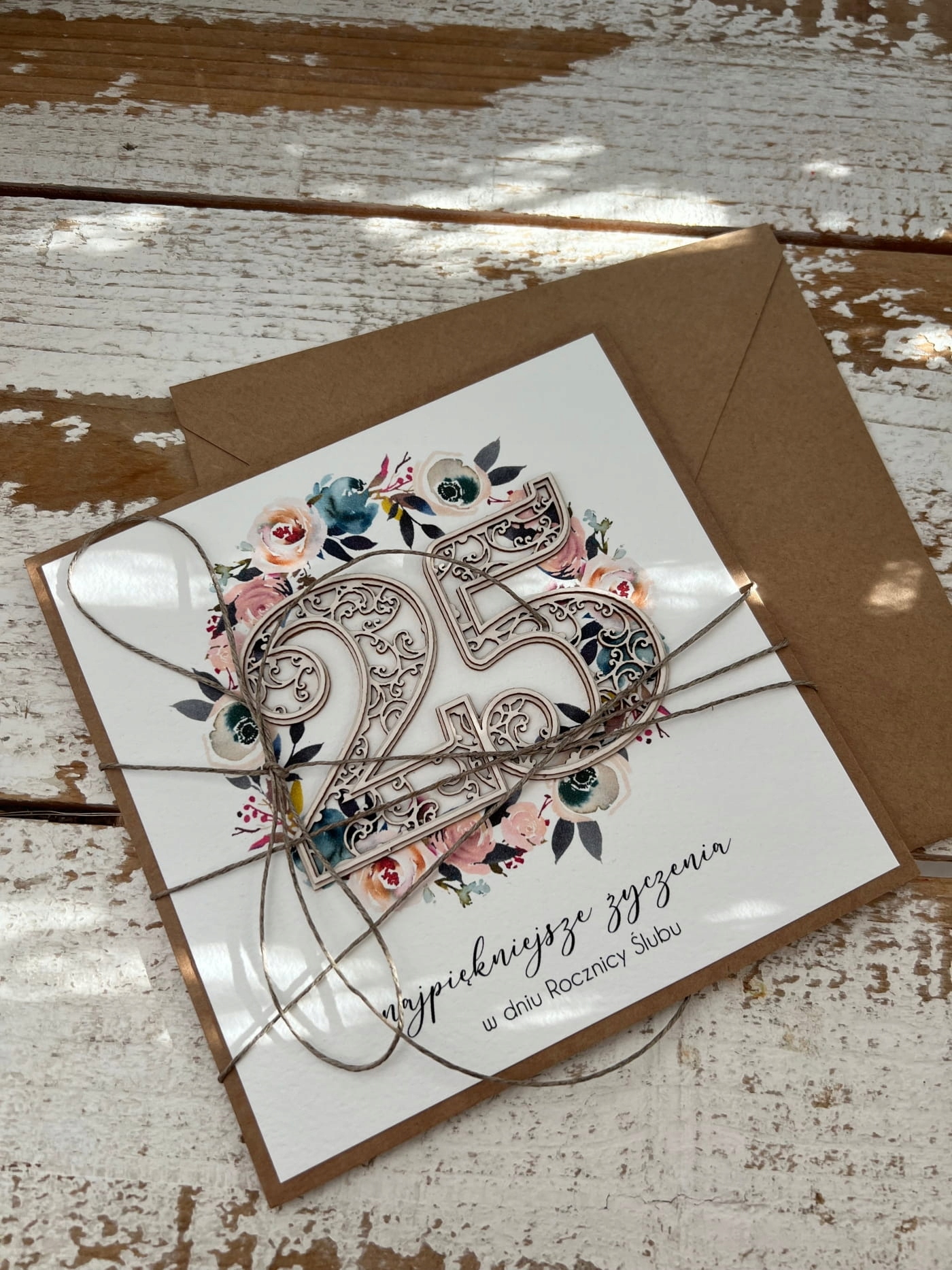 Ručně vyráběné přání k 25. výročí svatby výročí svatba