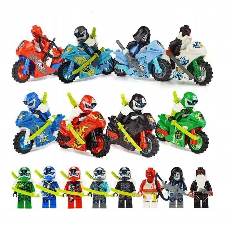 

Figurki Ninjago Motory Zestaw 16szt Karta Lego