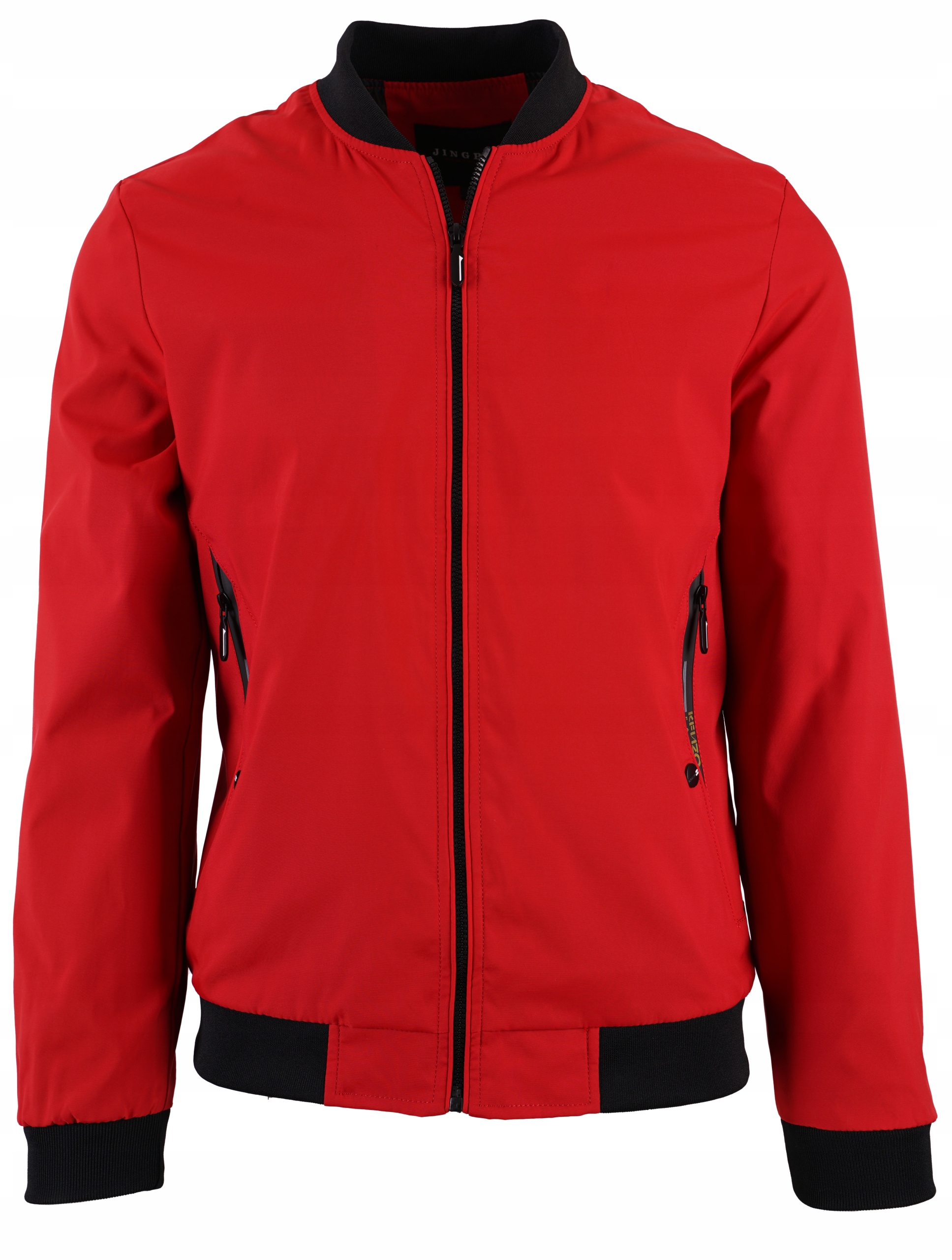 KURTKA MĘSKA PRZEJŚCIOW CIENKA BOMBER CZERWONA 3XL Kaptur bez kaptura