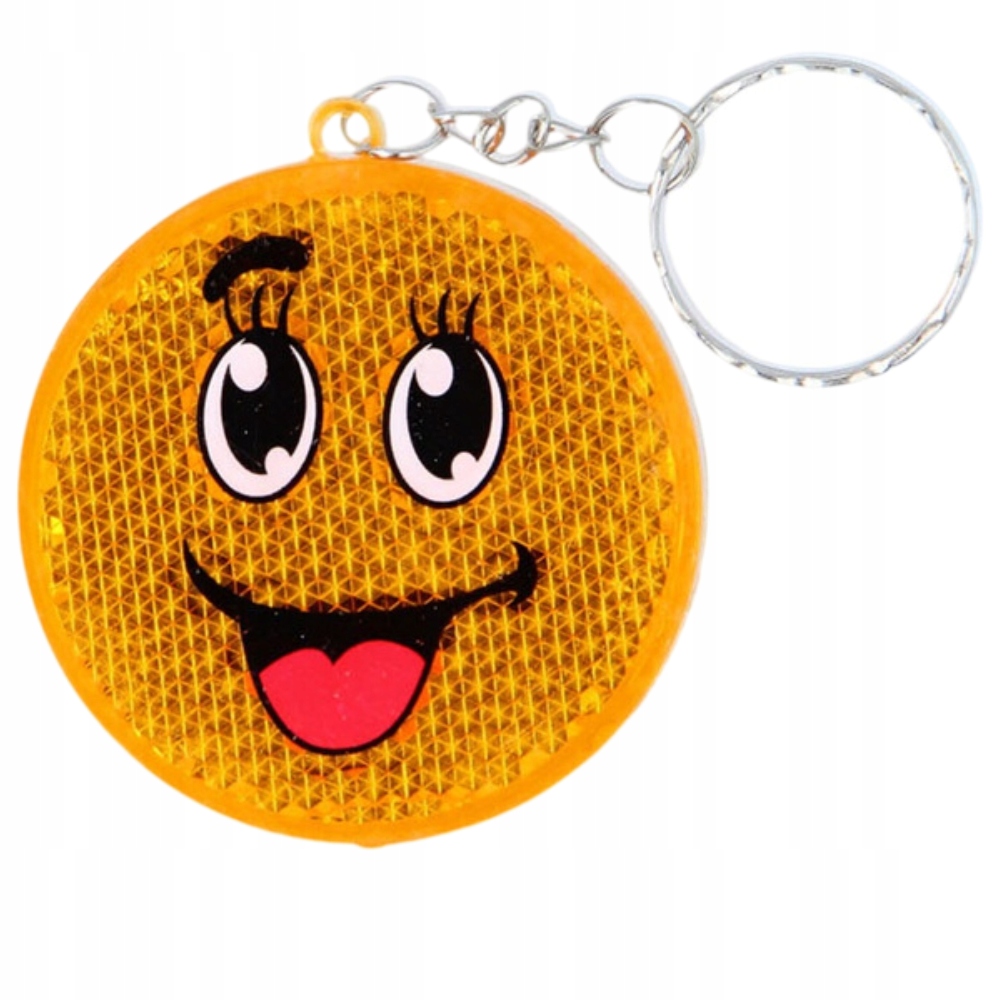 BRELOK ODBLASKOWY BRELOCZEK ZAWIESZKA GADŻET UŚMIECH EMOTKA GAZELO DO TORBY