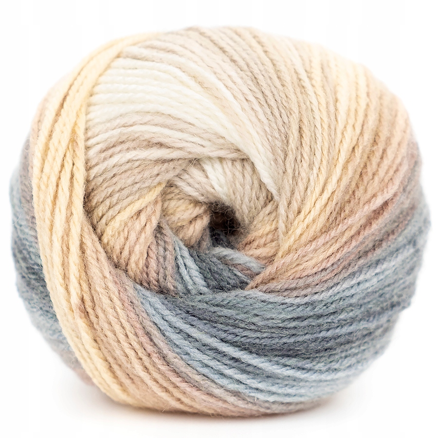 Włóczka z wełną DMC Brio color ombre Szarobeżowa 421