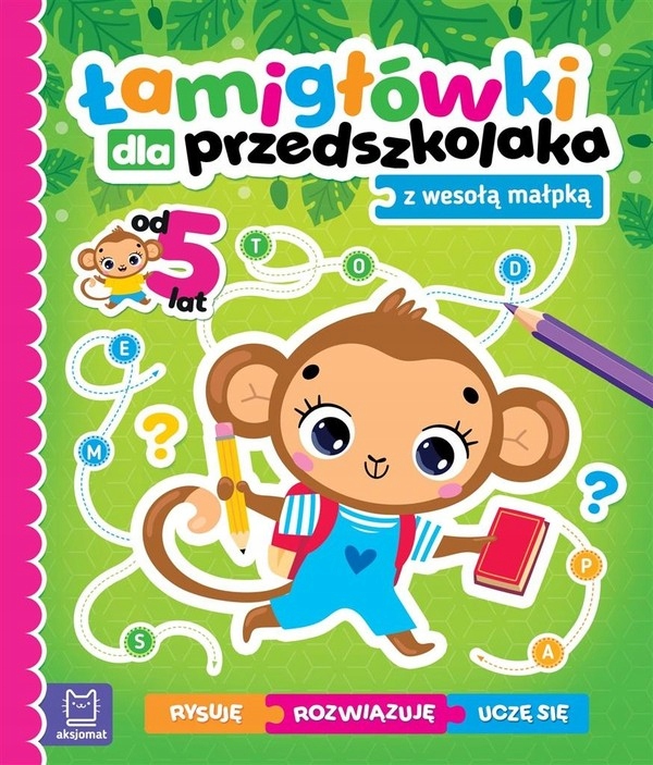 

Łamigłówki dla przedszkolaka z wesołą małpką.