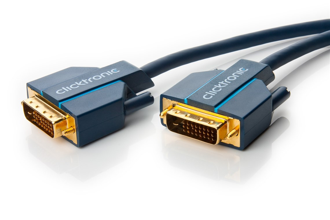 

Kabel przewód monitor DVI-D M/M Hd 4K złoty Hq 1m