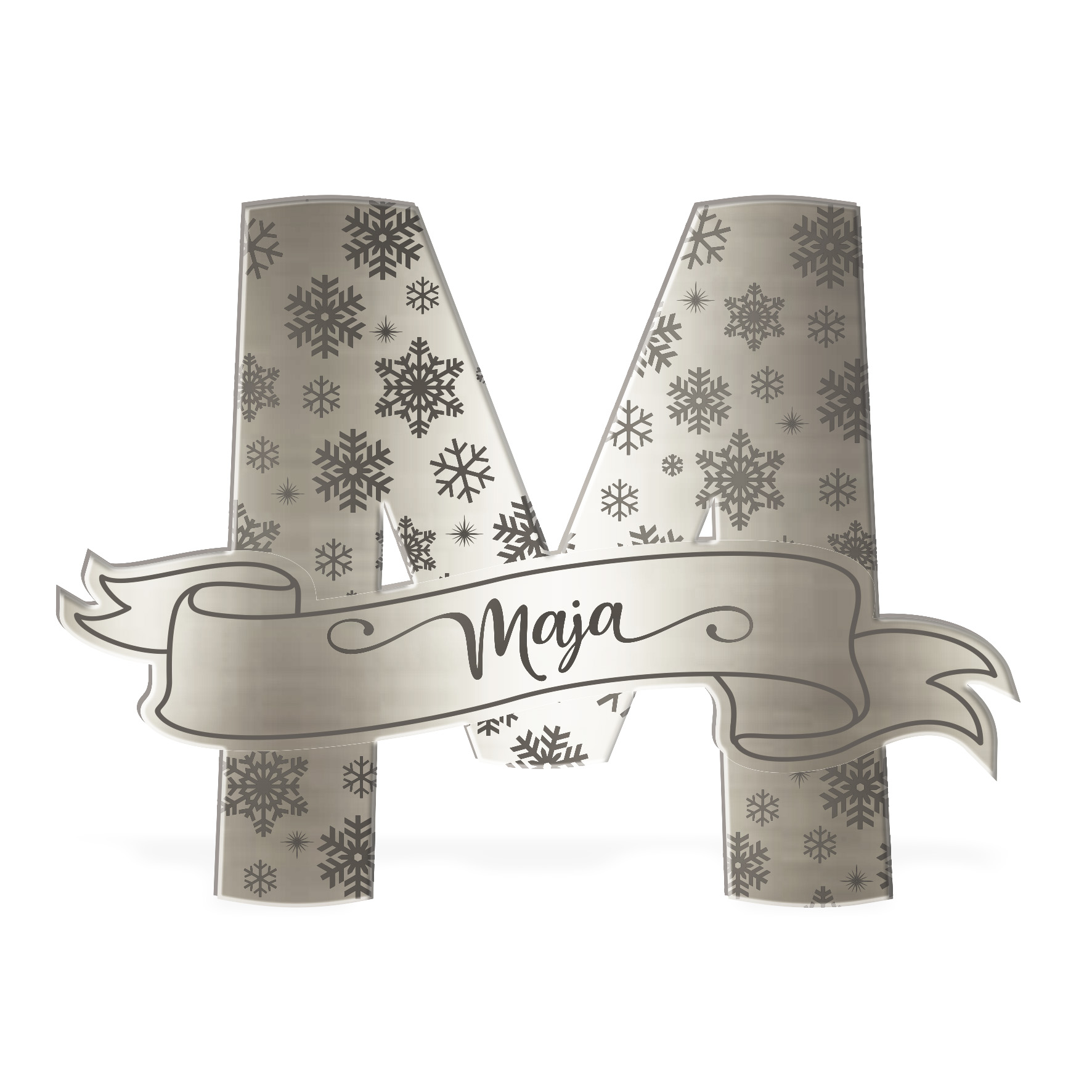 

Bombka z Imieniem Literka Srebrna Pierwsze Święta