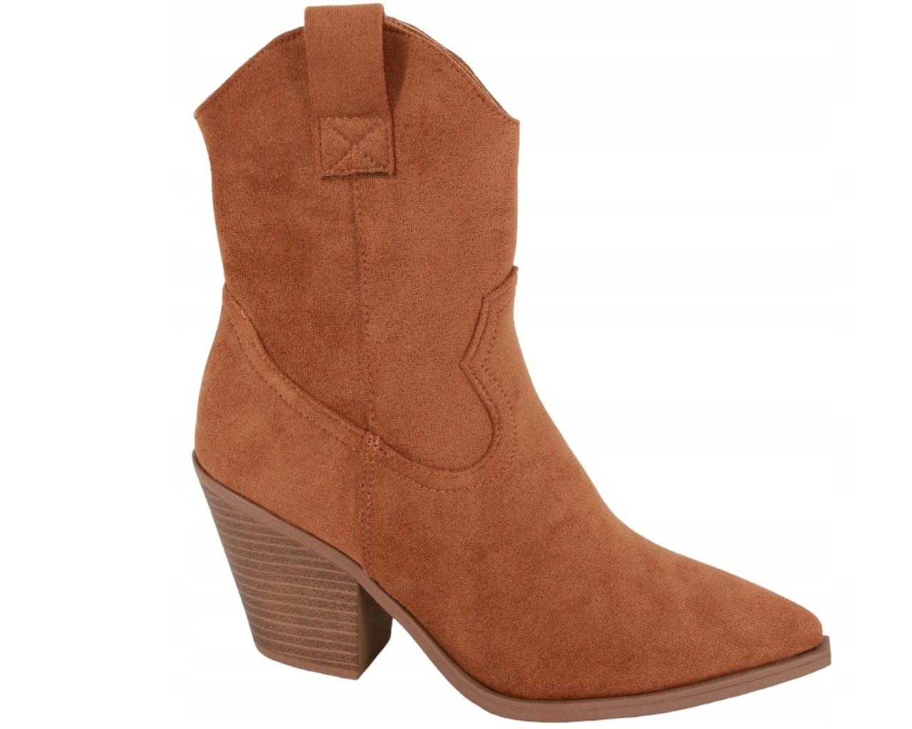 Jarní Krátké Kozačky Kotníkové Boty Kovbojské Boty Semišové Boty Camel Dámské 36