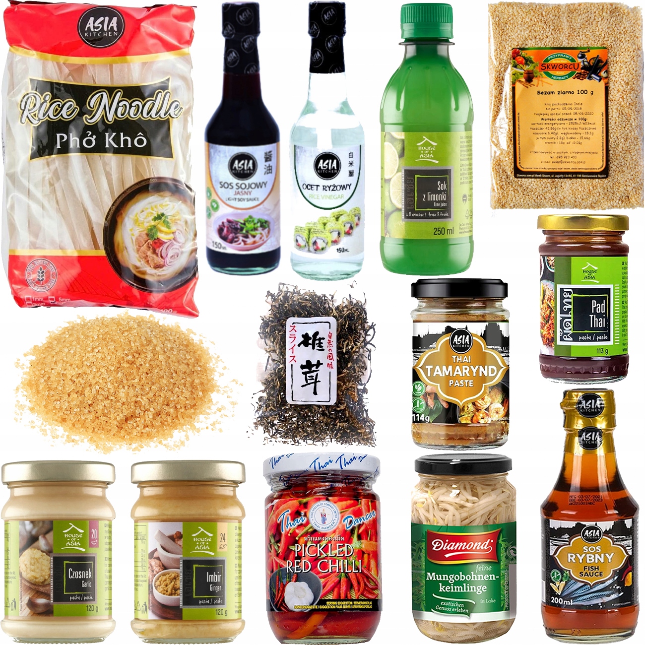 Levně Sada složek pro přípravu těstovin Pad Thai Složení 14 produktů