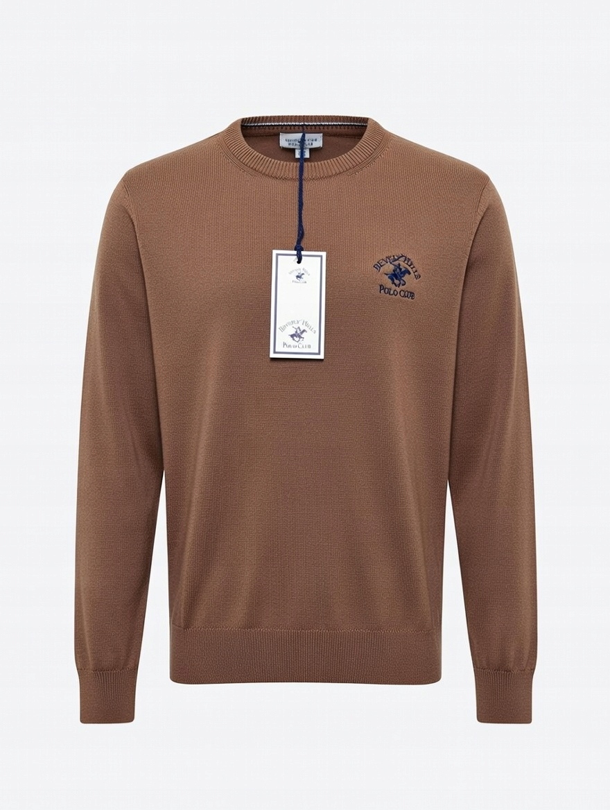 Pánský italský svetr Beverly Hills Polo Club hnědý