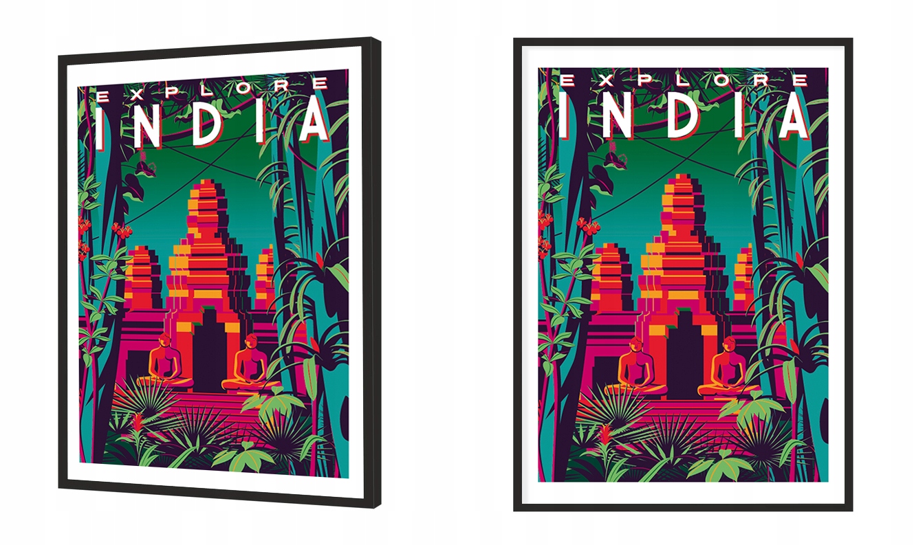 OBRAZ PLAKAT W RAMIE 33x43 cm Indie P1271 Format pionowy