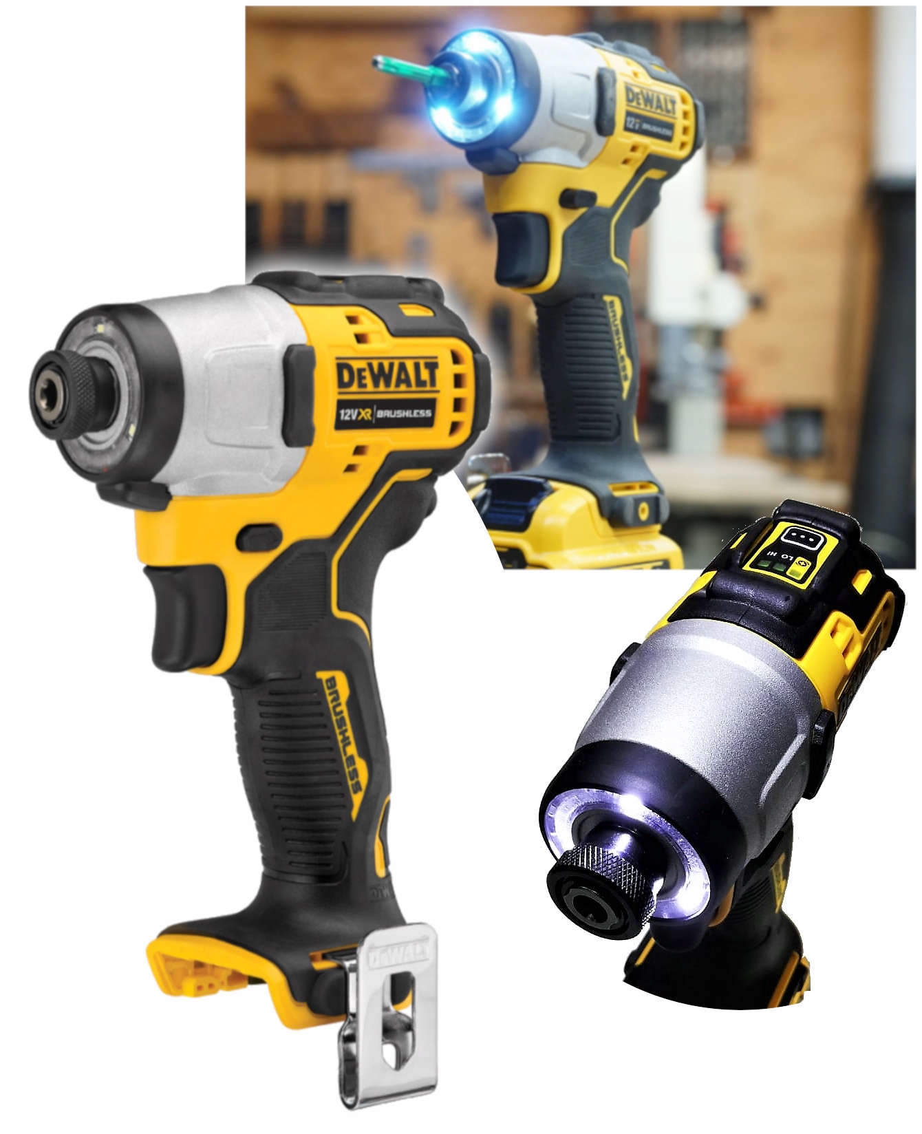 DeWALT DCF801N Kompaktowa zakrętarka udarowa Xr 12V 1/4" Hex Body