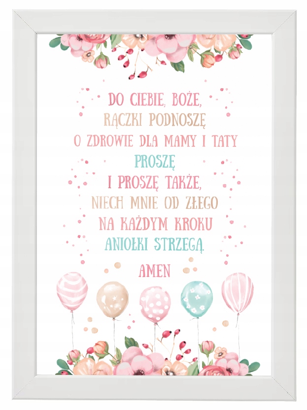 

Modlitwa w ramce urodziny chrzest