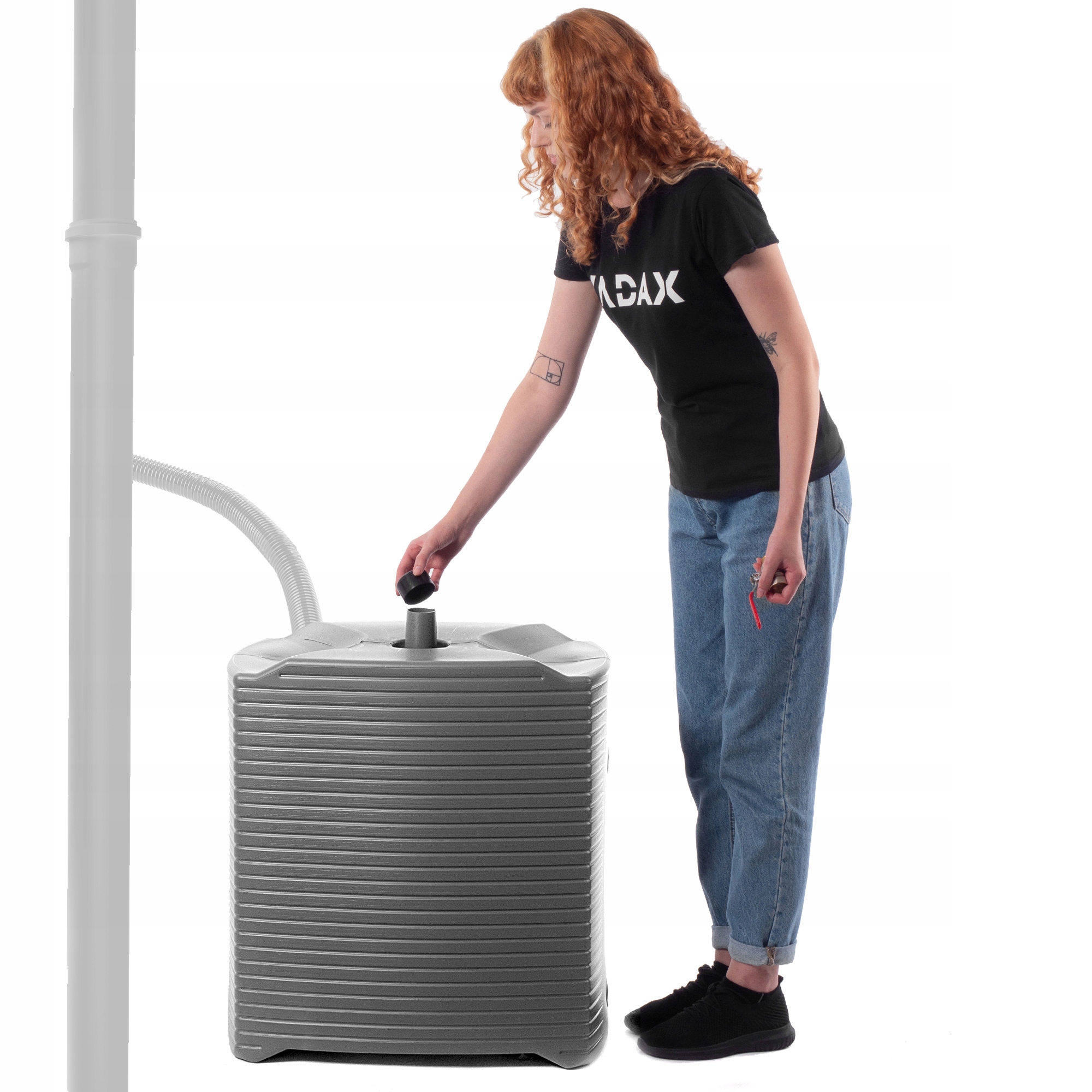 Nádržka Na Dažďovú Vodu 125 L Dažďová Súprava Plastová Modulárna Antracitová