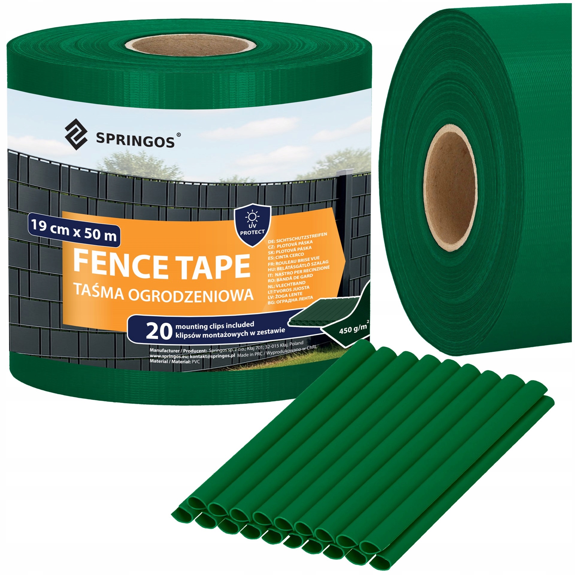 Stínící Panelové Pásy 19 x 50 m Zelený Kryt Na Oplocení Panelové Pvc Klipy