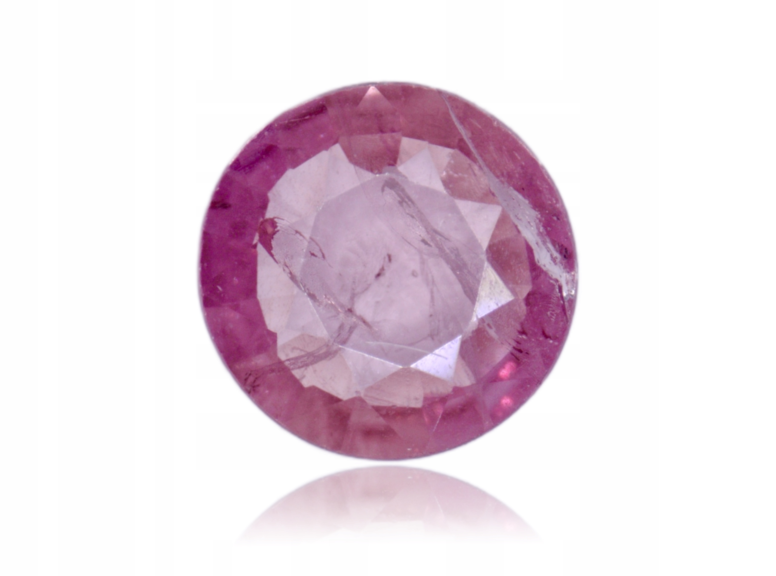 Safír 0.20ct Růžový Kulatý eCertifikát Wbd