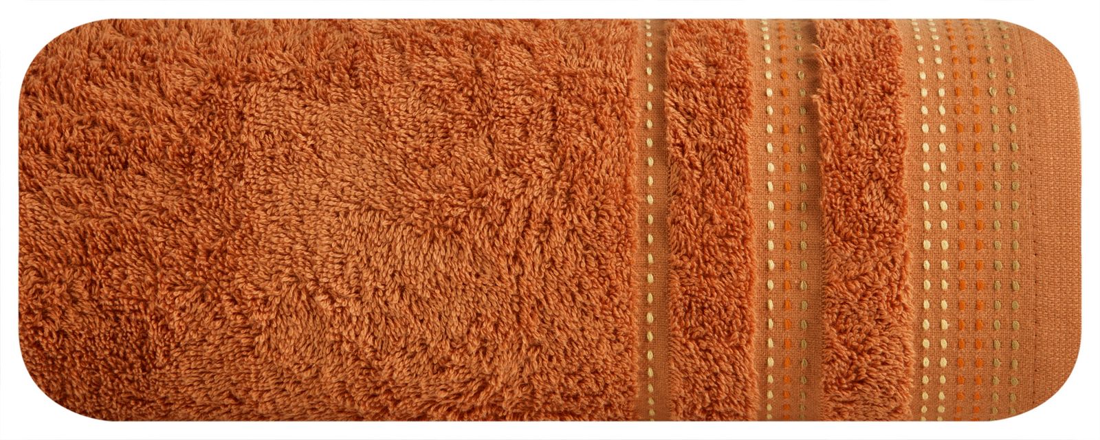 

Pomarańczowy ręcznik żakardowa bordiura 50X90