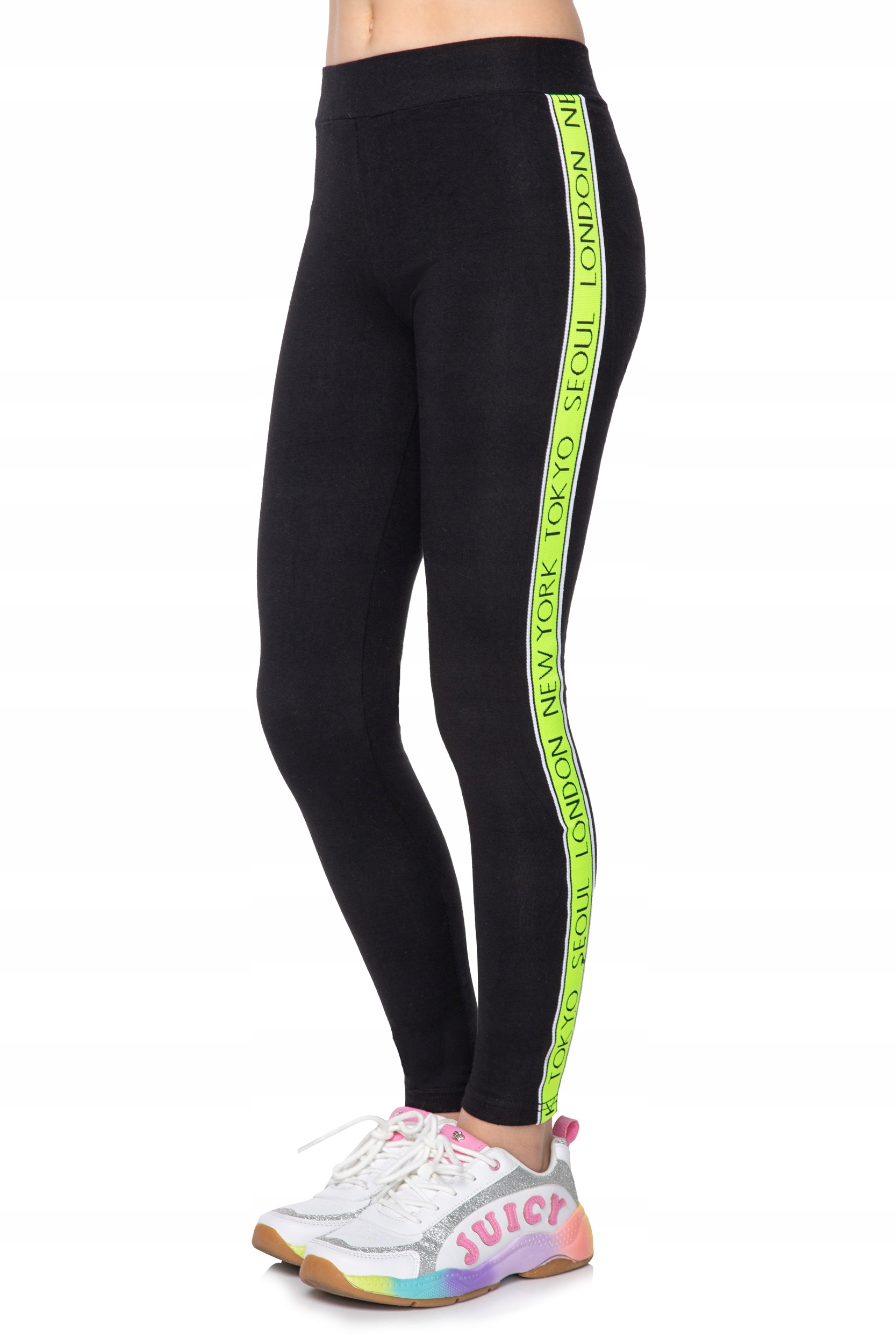 

Dziecięce Legginsy Neonowy Lampas Napis FS0050