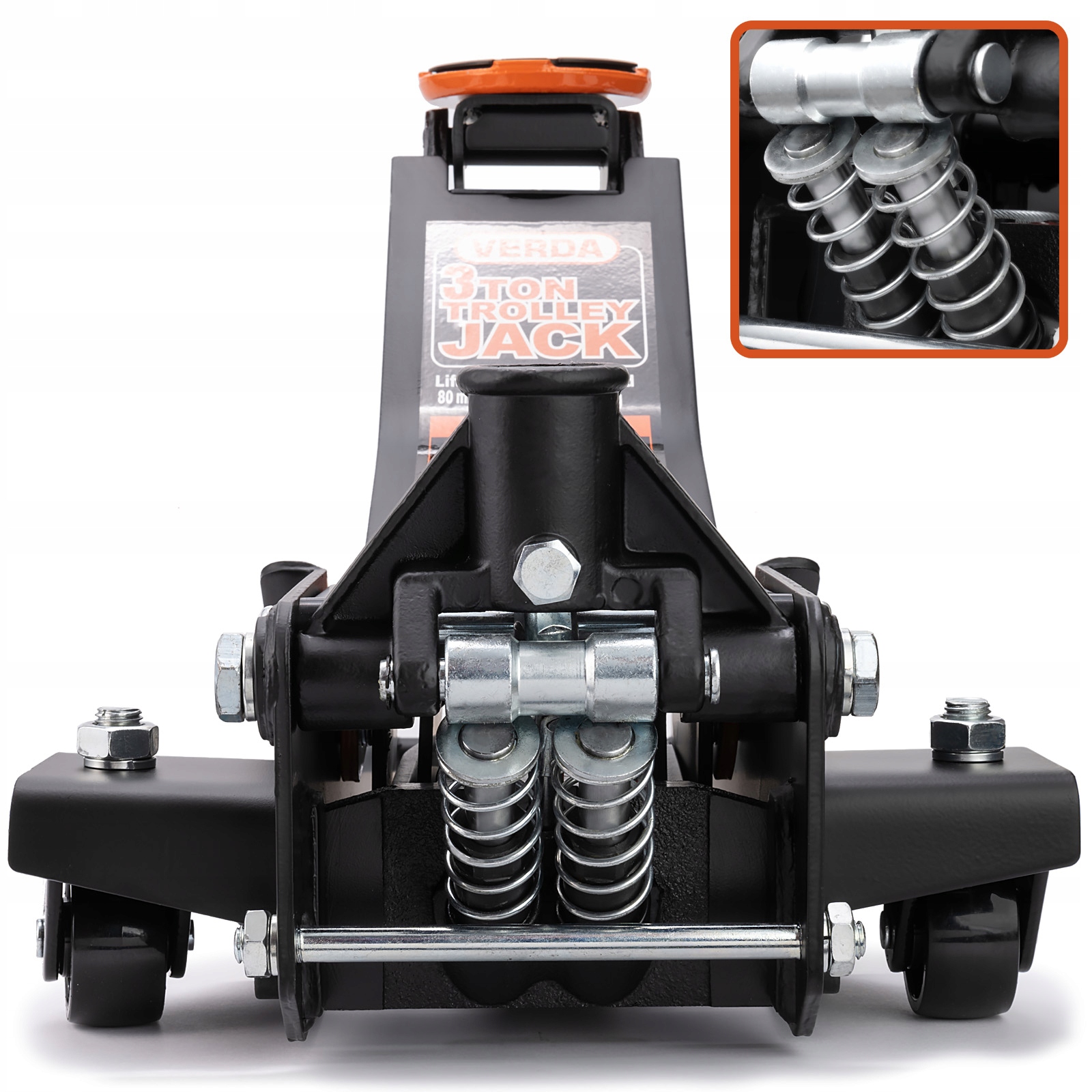 PODNOŚNIK SAMOCHODOWY NISKOPROFILOWY ŻABA 3T 2-TŁOKI WYGODNA RĄCZKA TYPU D Udźwig 3000 kg