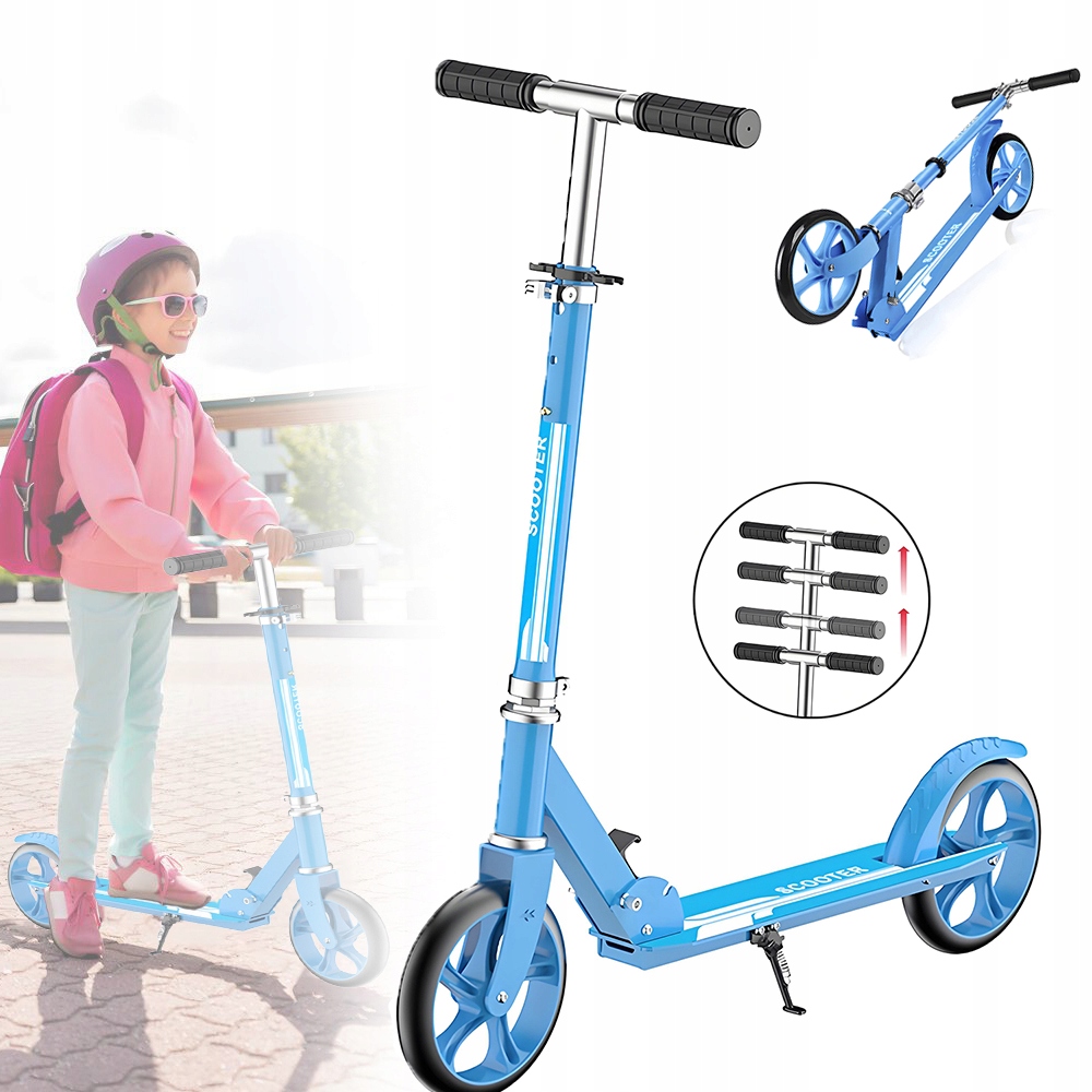 Składana Hulajnoga Dla Nastolatków I Dorosłych Aluminium Regulowana