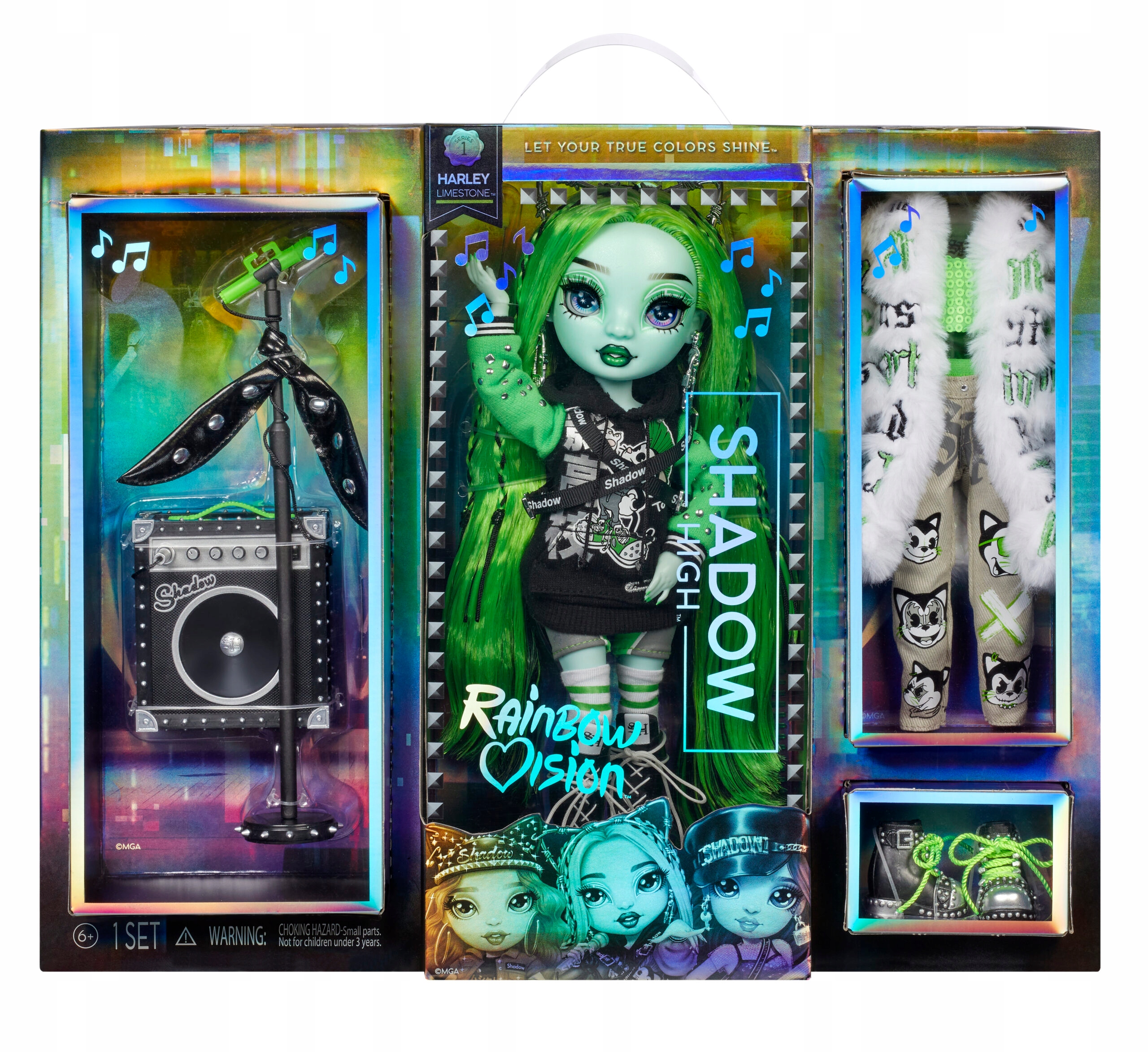 

Lalka Rainbow Vision Shadow High Harley Neon Green