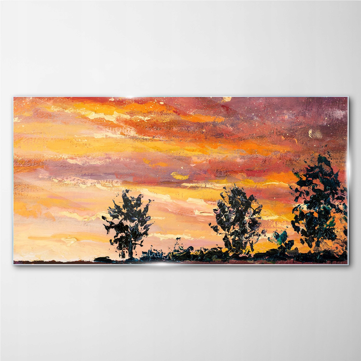 

Szklany obraz na ścianę Drzewa niebo 140x70 cm
