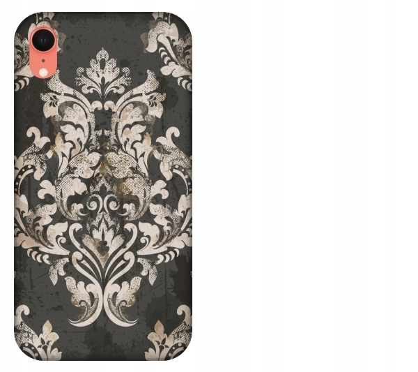 

Etui pokrowiec iPhone Xr Vintage wzór barok szary