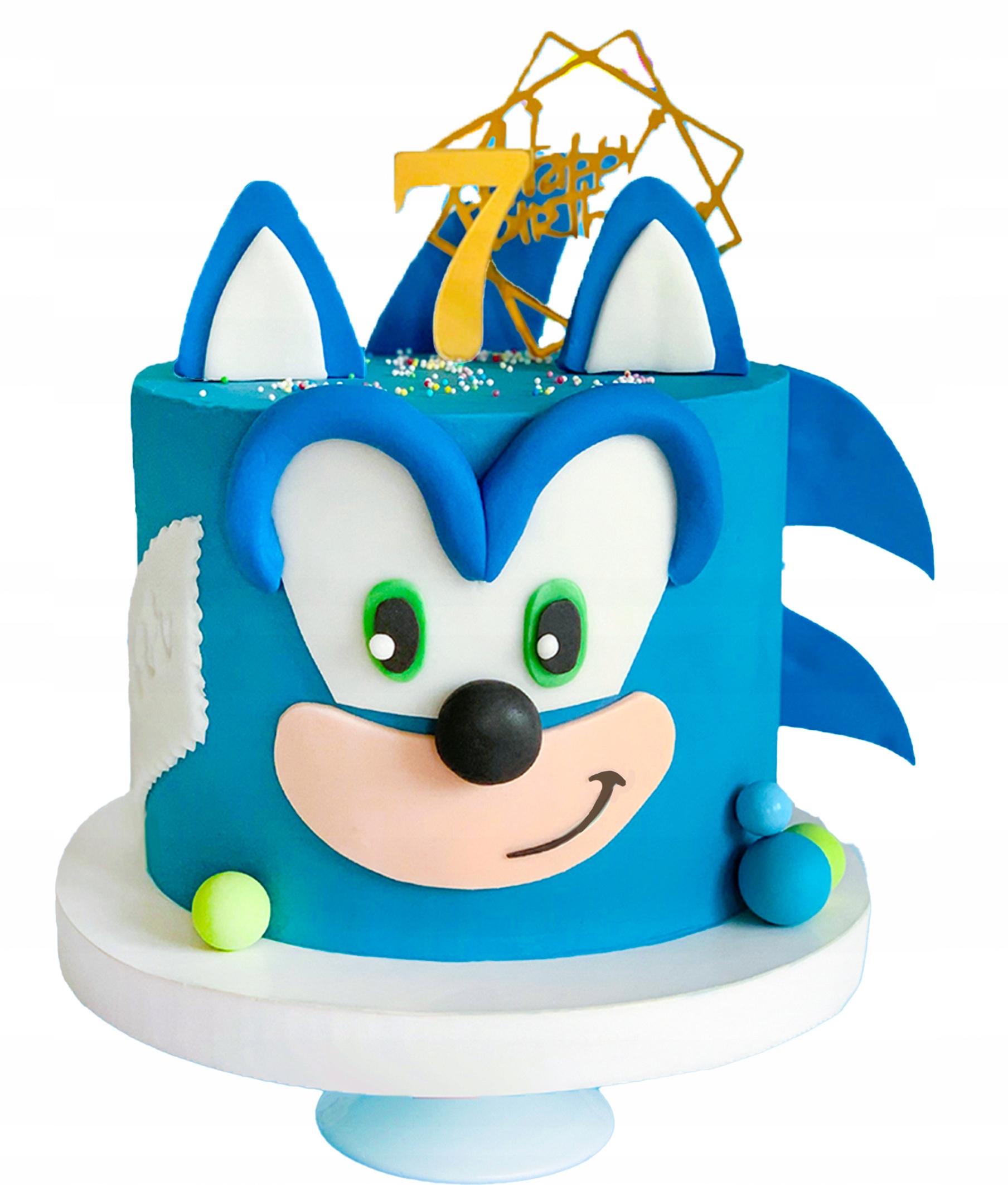Hotový jídelní set na dort – Sonic cukrová figurka sonik dekorace