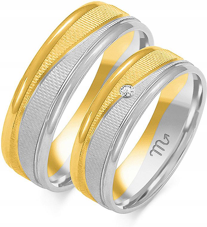 Zlatý snubní prsten pro pár svatba 585 r 23 24 25 dámský, pánský s gravírováním