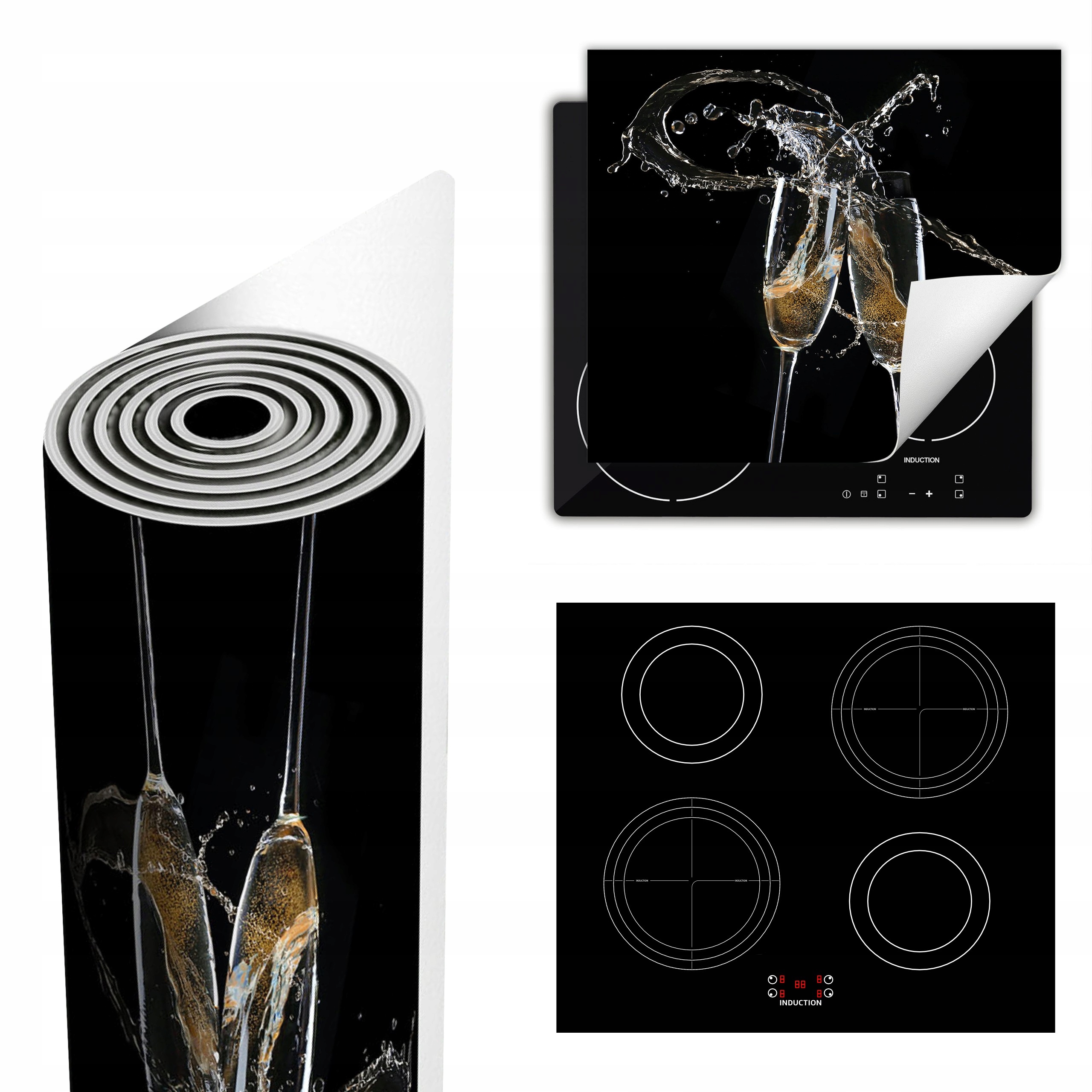 Ochranná Podložka Na Sporák Má Více Místa 60x52 černá víno