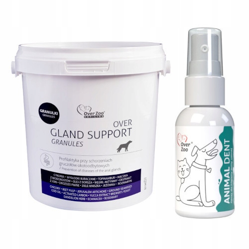 Over Zoo Over Gland Support granulki 600g Animal Dent 50ml
