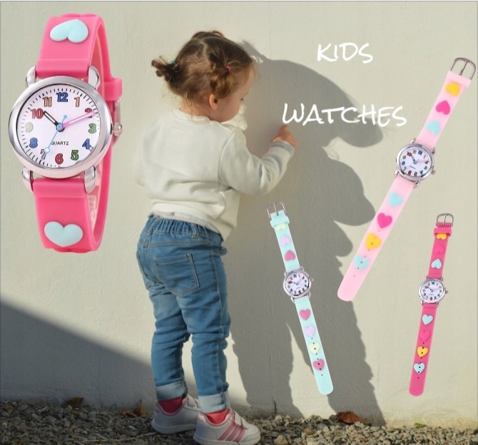 Zegarek dziecięcy KOLOROWE cyfry SERCE Rodzaj analogowe