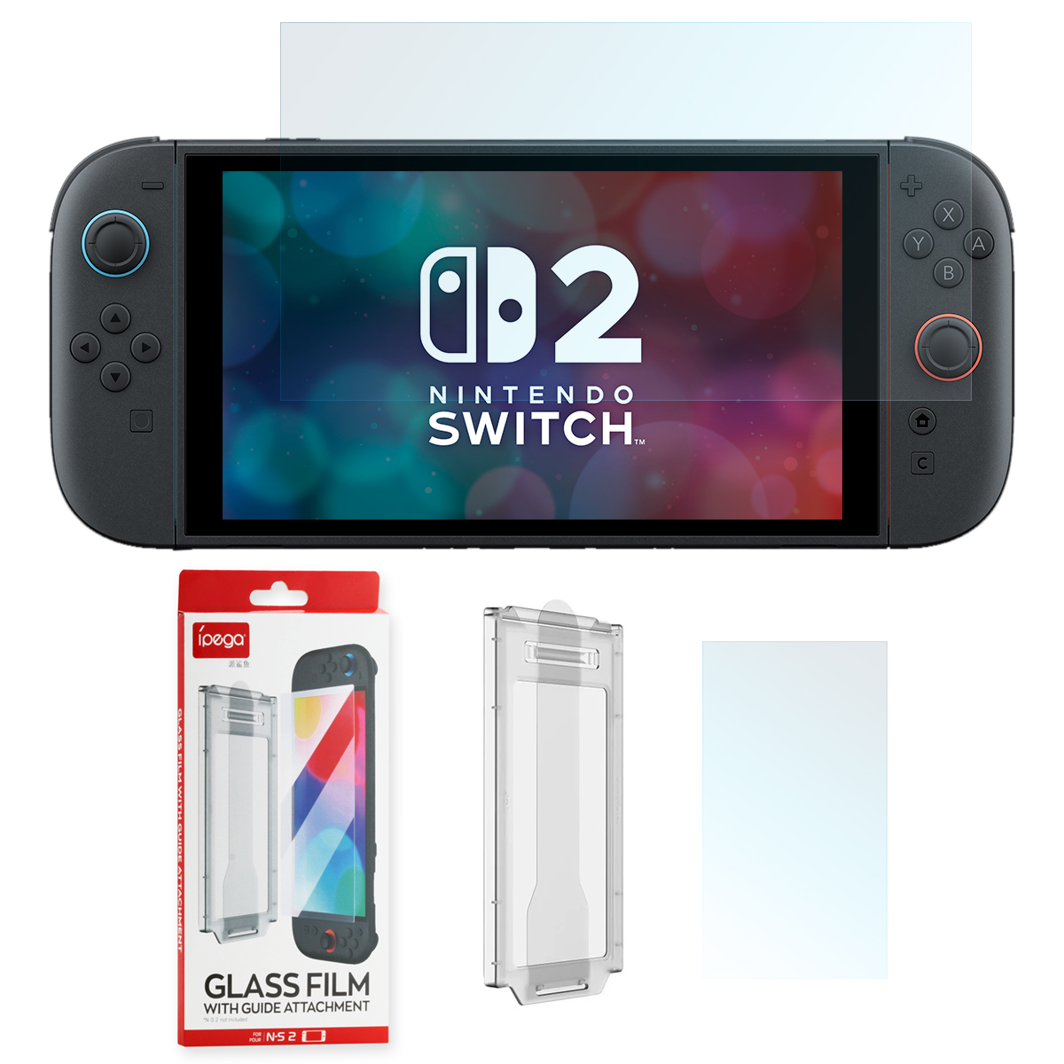 IPega szkło hartowane 9H z aplikatorem do Nintendo Switch 2