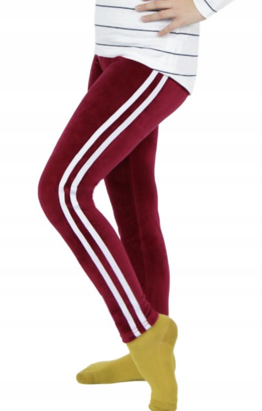 

legginsy getry welur lampas moraj Bordo 134-140