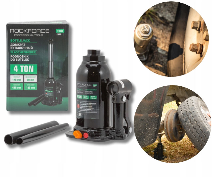 PODNOŚNIK SŁUPKOWY LEWAREK HYDRAULICZNY ŻABA BUTELKOWY 4T RockForce