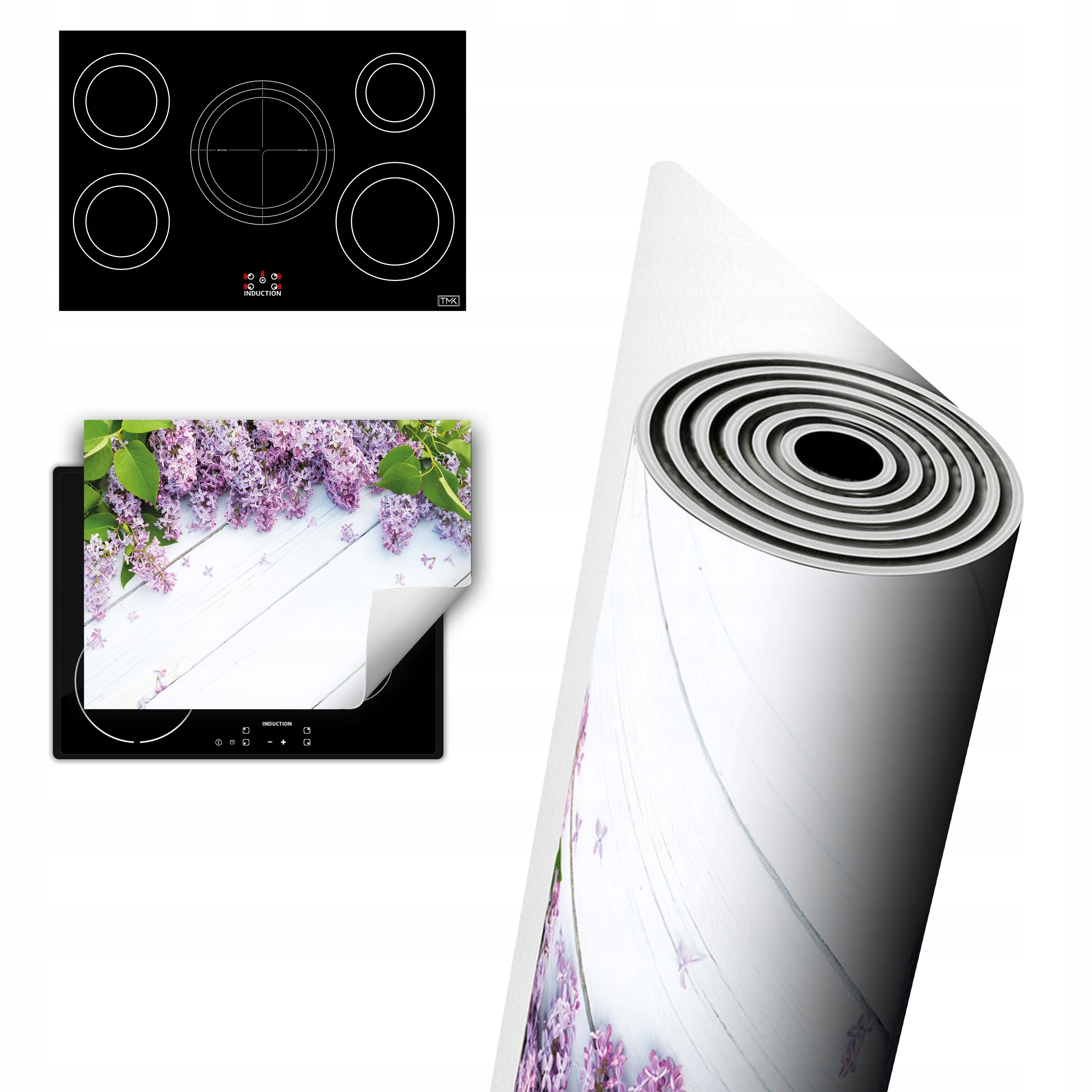Vinylová Ochrana Na Indukci Pracovní Deska 80x52 bílá dřevo