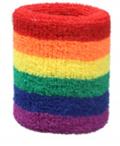 

Frotka na rękę nadgarstek opaska Tęczowa rainbow