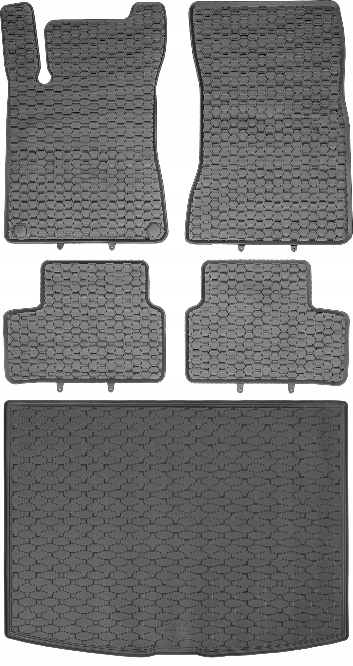 Mercedes B-Klasa W247 Suv od roku 12.2019 Sada Koberce batožinový priestor