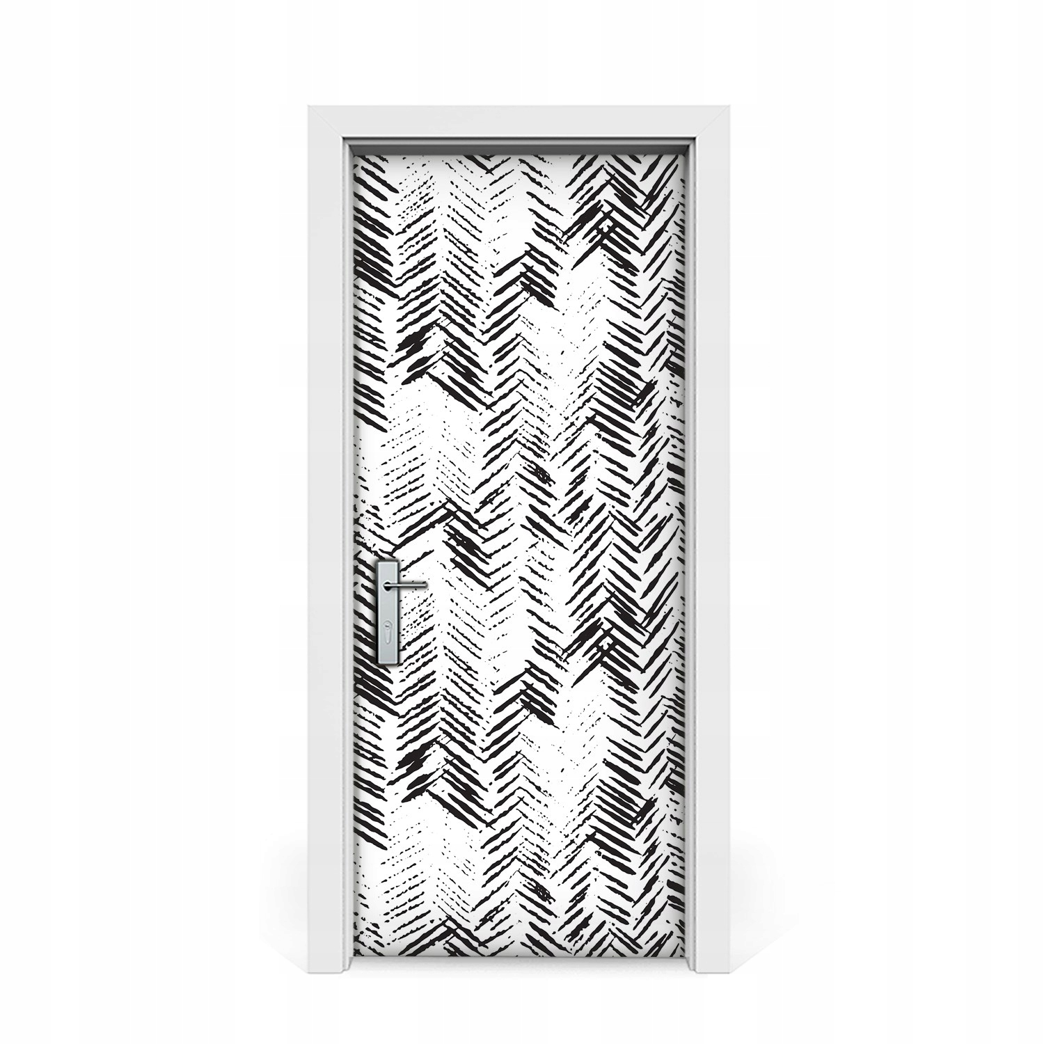 

Naklejka na drzwi okleina Kreski w jodełkę 85x205