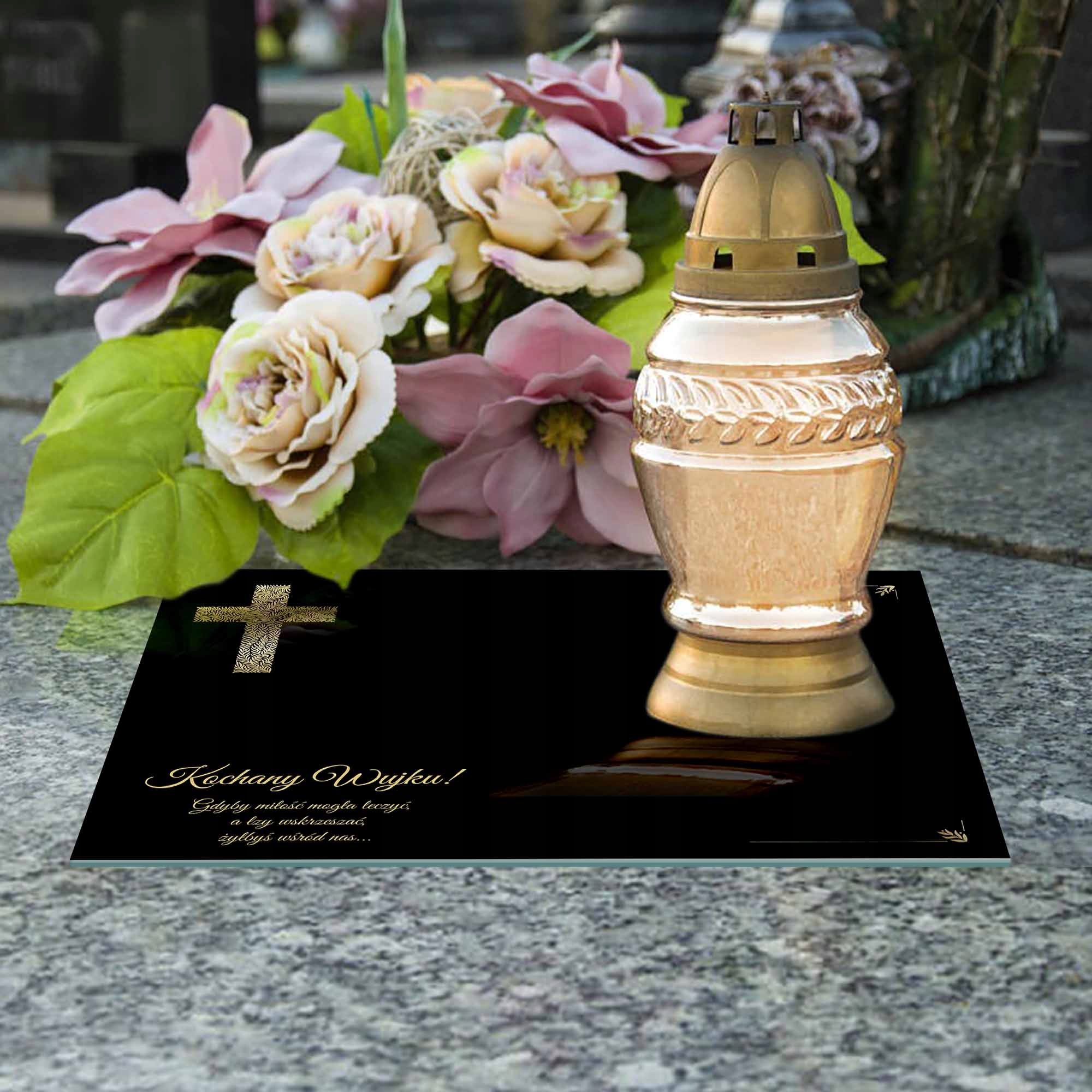 SZKLANA PODSTAWKA POD ZNICZE 30x20cm 502a Wujku Materiał szkło hartowane