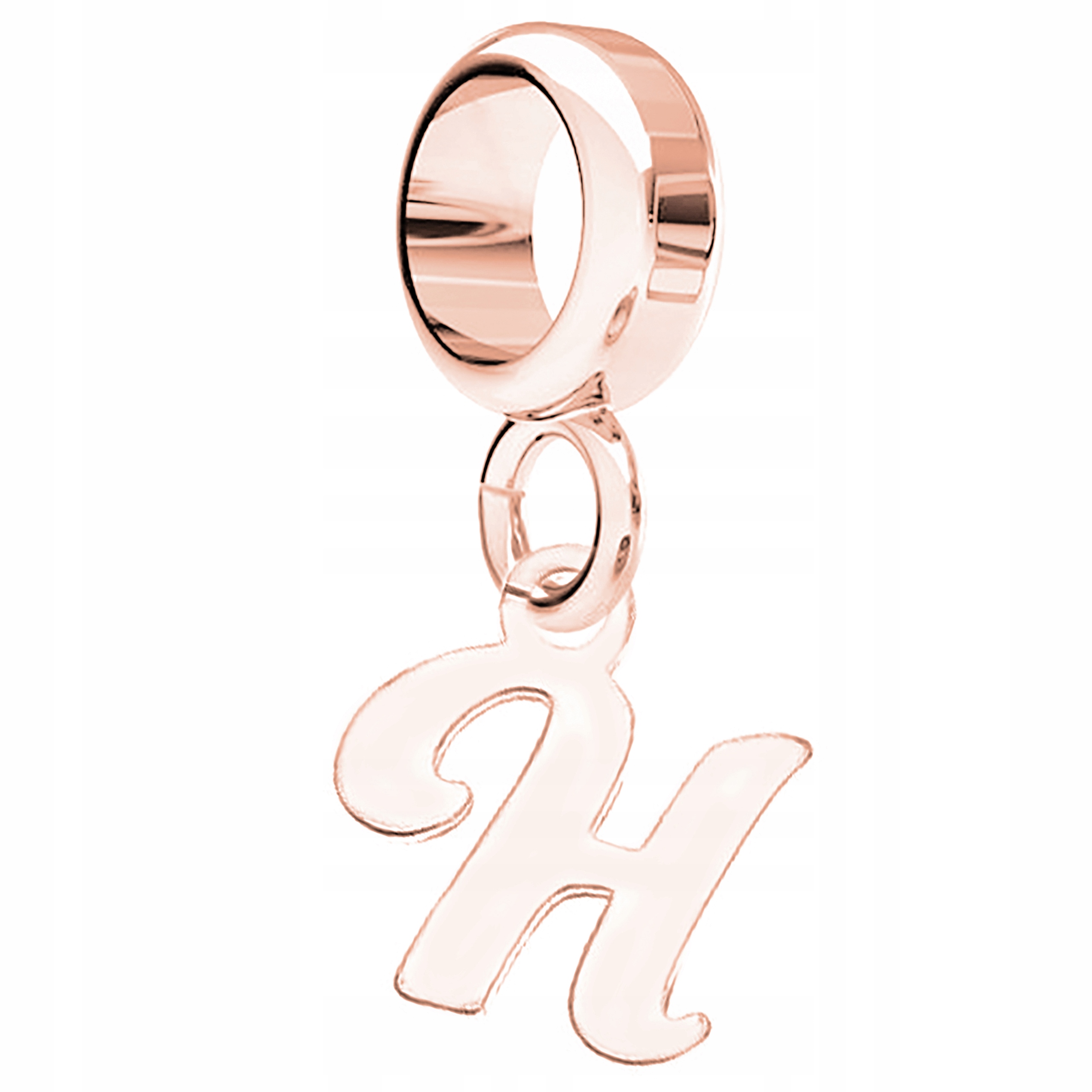 Přívěsek Písmeno H růžové zlato 925