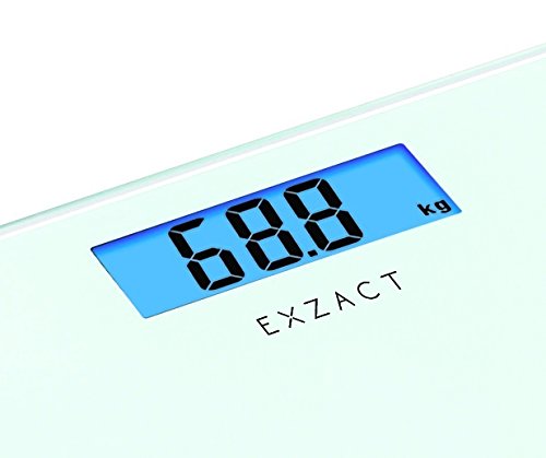 EXZACT Cyfrowa Waga Łazienkowa Elektroniczna 180kg LCD Biała — miniatura 3